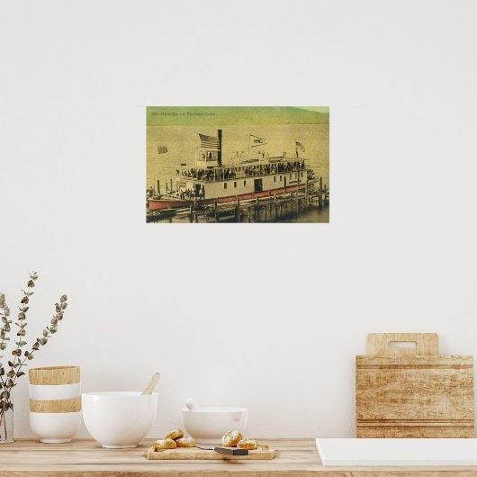 Uitzicht van de rivierbreedte Klondike Poster (Keuken)