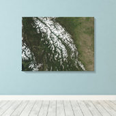Uitzicht van de Rocky Mountains Canvas Afdruk (Insitu (Houten vloer))