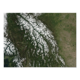 Uitzicht van de Rocky Mountains Foto Afdruk