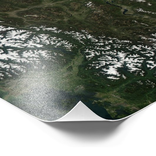 Uitzicht van de Rocky Mountains Foto Afdruk (Hoek)