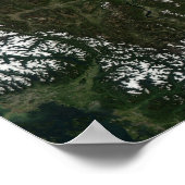 Uitzicht van de Rocky Mountains Poster (Hoek)