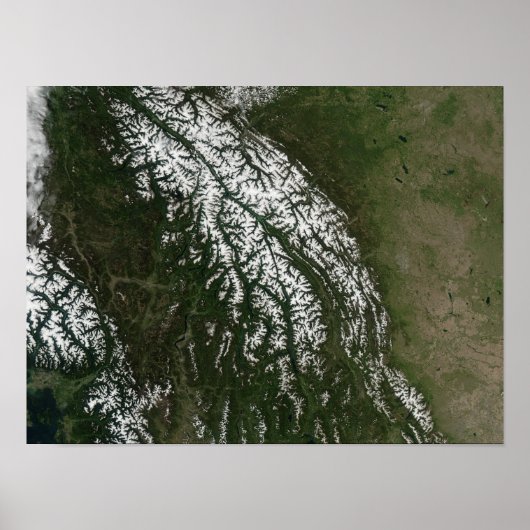 Uitzicht van de Rocky Mountains Poster (Voorkant)