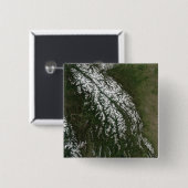 Uitzicht van de Rocky Mountains Vierkante Button 5,1 Cm (Voorkant /achterkant)