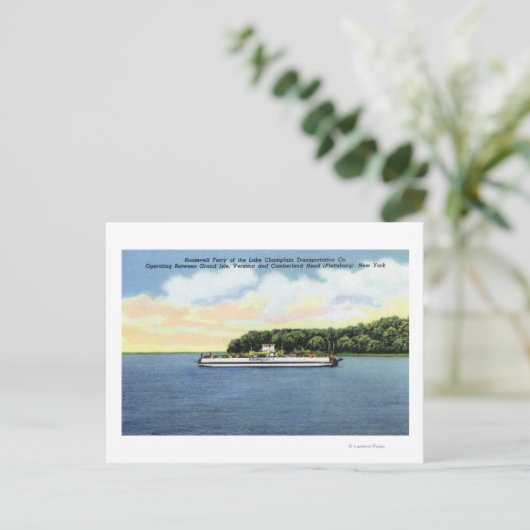 Uitzicht van de Roosevelt Ferry Briefkaart (Staand voorkant)