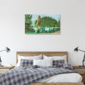 Uitzicht van de Rooster Rock en Ribreedat Canvas Afdruk (Insitu (Slaapkamer))