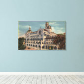 Uitzicht van de Rotunda Wing bij de missie in Canvas Afdruk (Insitu (Houten vloer))