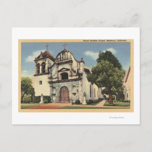 Uitzicht van de Royal Presidio Chapel Briefkaart (Voorkant)