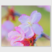 Uitzicht van de roze Sakura Cherry Blossom Cadeaupapier (Vlak)