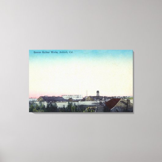 Uitzicht van de rubberwerken van de kamers canvas afdruk (Voorkant)