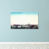 Uitzicht van de rubberwerken van de kamers canvas afdruk (Insitu (Houten vloer))