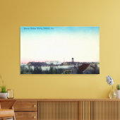 Uitzicht van de rubberwerken van de kamers canvas afdruk (Insitu (Woonkamer))