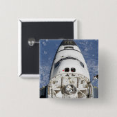 Uitzicht van de ruimteluchthut van Endeavor Vierkante Button 5,1 Cm (Voorkant /achterkant)