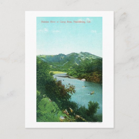 Uitzicht van de Russische rivier in het Roos van C Briefkaart (Voorkant)