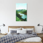 Uitzicht van de Russische rivier in het Roos van C Canvas Afdruk (Insitu (Slaapkamer))