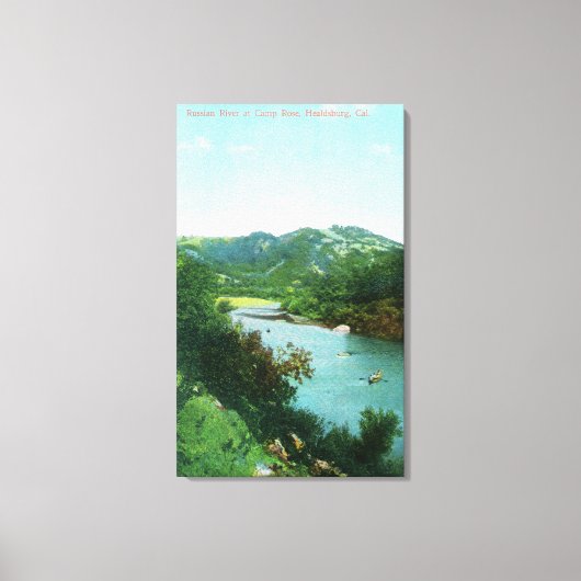 Uitzicht van de Russische rivier in het Roos van C Canvas Afdruk (Voorkant)