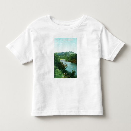 Uitzicht van de Russische rivier in het Roos van C Kinder Shirts (Voorkant)