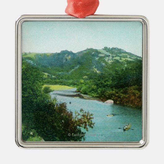 Uitzicht van de Russische rivier in het Roos van C Metalen Ornament (Voorkant)