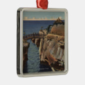 Uitzicht van de Rustic Bridge & Sunset Cliffs Metalen Ornament (Rechts)