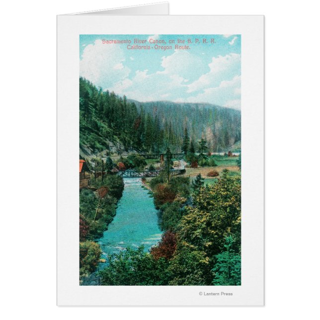 Uitzicht van de Sacramento-rivier de Canyon op SP (Voorkant)