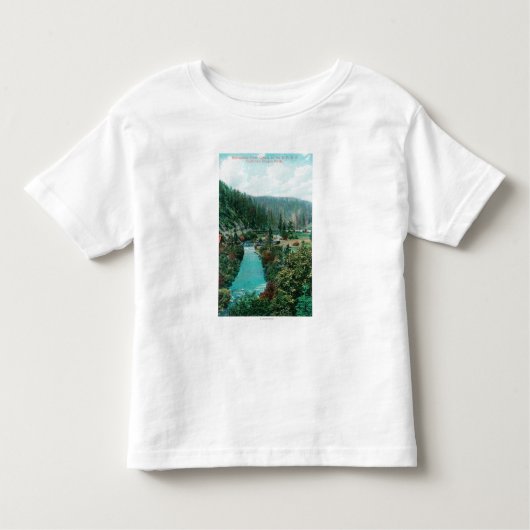 Uitzicht van de Sacramento-rivier de Canyon op SP Kinder Shirts (Voorkant)