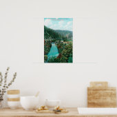 Uitzicht van de Sacramento-rivier de Canyon op SP Poster (Keuken)