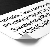 Uitzicht van de Sacramento-vallei door Ansel Adams Poster (Hoek)