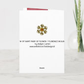 UITZICHT VAN DE SAINT-MARY VAN DE STROOM / FLORENC FEESTDAGEN KAART (Achterkant)