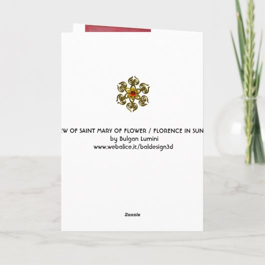 UITZICHT VAN DE SAINT-MARY VAN DE STROOM / FLORENC FEESTDAGEN KAART (Achterkant)