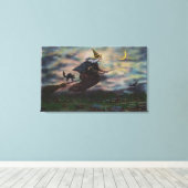 Uitzicht van de salem-heks op haar kamer canvas afdruk (Insitu (Houten vloer))