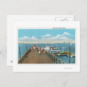 Uitzicht van de Salem Willows Pier Briefkaart (Voorkant / Achterkant)
