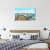 Uitzicht van de Salem Willows Pier Canvas Afdruk (Insitu (Slaapkamer))