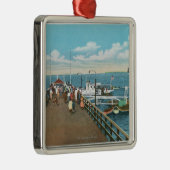 Uitzicht van de Salem Willows Pier Metalen Ornament (Rechts)