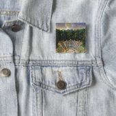 Uitzicht van de Salle de Bal Vierkante Button 5,1 Cm (In situ)