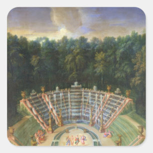 Uitzicht van de Salle de Bal Vierkante Sticker