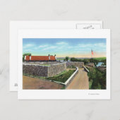 Uitzicht van de Sally Port and West Demilune Briefkaart (Voorkant / Achterkant)