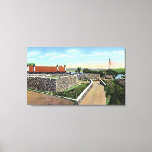 Uitzicht van de Sally Port and West Demilune Canvas Afdruk