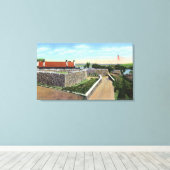 Uitzicht van de Sally Port and West Demilune Canvas Afdruk (Insitu (Houten vloer))