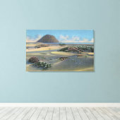 Uitzicht van de Sand Dunes naast de kust Canvas Afdruk (Insitu (Houten vloer))