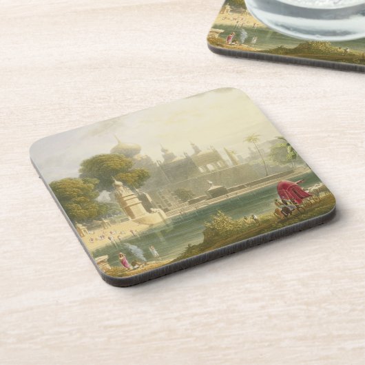 Uitzicht van de Sassoor in het decaan, uit boekdee Bier Onderzetter (Linkerzijde)