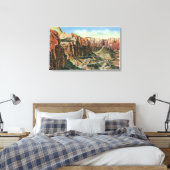 Uitzicht van de Schakelaar terug, Mt. Carmel Highw Canvas Afdruk (Insitu (Slaapkamer))