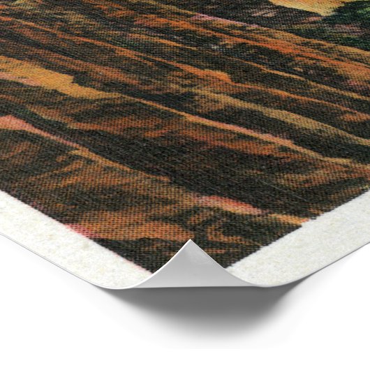 Uitzicht van de Schakelaar terug, Mt. Carmel Highw Poster (Hoek)