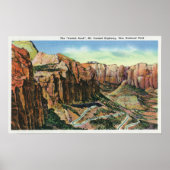 Uitzicht van de Schakelaar terug, Mt. Carmel Highw Poster (Voorkant)