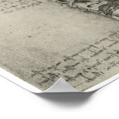 Uitzicht van de schedel, Leonardo da Vinci Poster (Hoek)