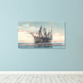 Uitzicht van de Scheepsramp van Peter Iredale Canvas Afdruk (Insitu (Houten vloer))