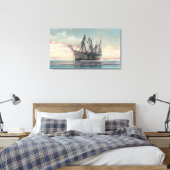 Uitzicht van de Scheepsramp van Peter Iredale Canvas Afdruk (Insitu (Slaapkamer))