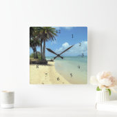 Uitzicht van de Schilderachtig Oceaan in Hawaï Vierkante Klok (Huis)