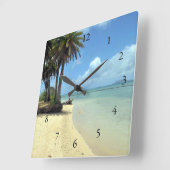 Uitzicht van de Schilderachtig Oceaan in Hawaï Vierkante Klok (Hoek)