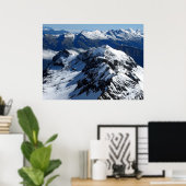 Uitzicht van de Schilthorn-berg Poster (Thuiskantoor)