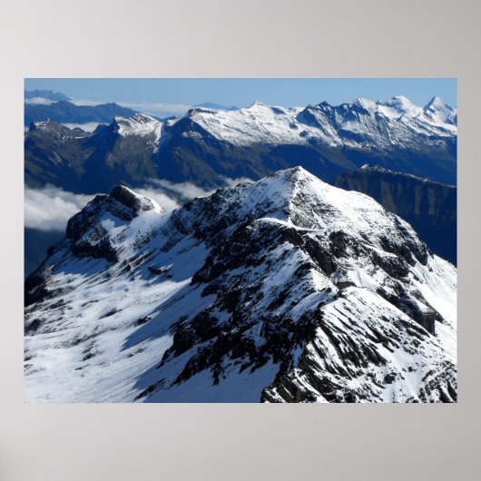 Uitzicht van de Schilthorn-berg Poster (Voorkant)
