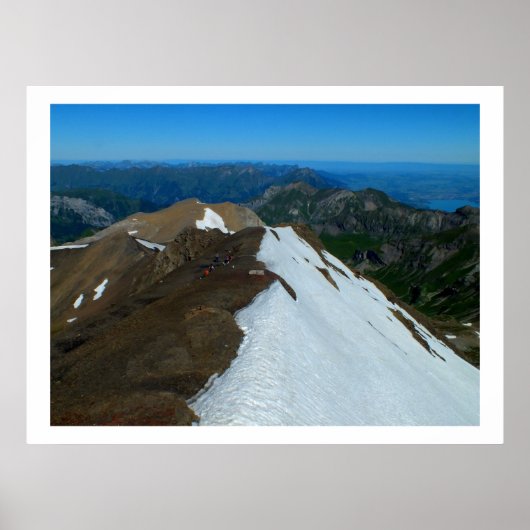 Uitzicht van de Schilthorn, Zwitserland Poster (Voorkant)